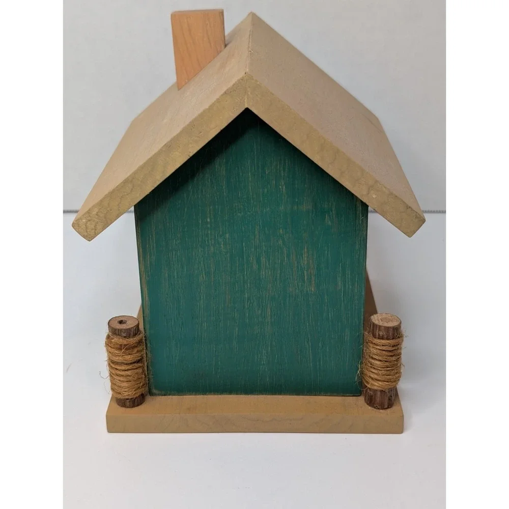 Rustic Fishing Cabin Birdhouse Wooden Lake Lodge Decor Fish 